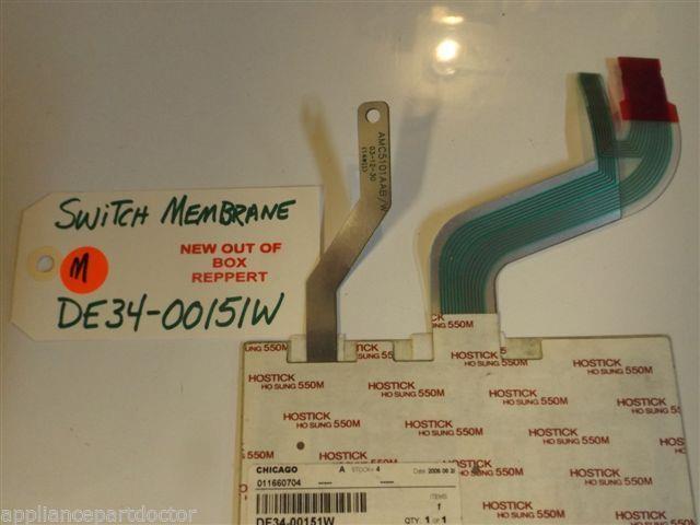 Samsung Microwave DE34-00151W Switch Membrane NEW W/O BOX Samsung Microwave DE34-00151W Switch Membrane NEW W/O BOX